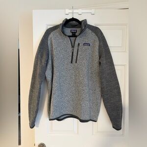 Patagonia Men’s Gray Quarter-Zip Fleece Pullover